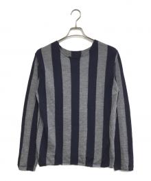 COMME des GARCONS SHIRT（コムデギャルソンシャツ）の古着「ストライプニット」｜ネイビー