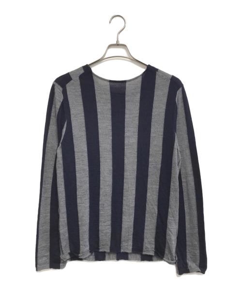 COMME des GARCONS SHIRT（コムデギャルソンシャツ）COMME des GARCONS SHIRT (コムデギャルソンシャツ) ストライプニット ネイビー サイズ:表記なしの古着・服飾アイテム