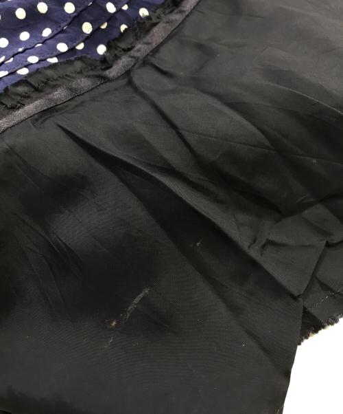 tricot COMME des GARCONS（トリココムデギャルソン）tricot COMME des GARCONS (トリココムデギャルソン) 切替ドットスカート ネイビー サイズ:Mの古着・服飾アイテム
