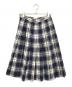 COMME des GARCONS (コムデギャルソン) チェックプリーツスカート ネイビー サイズ:M：18000円