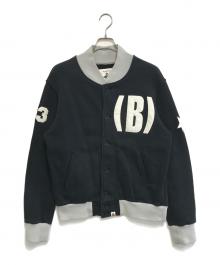 A BATHING APE（アベイシングエイプ）の古着「Bロゴスウェットジャケット」｜ブラック