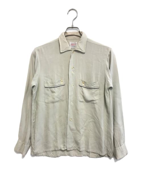 BRENT（ブレント）BRENT (ブレント) ヴィンテージレーヨンシャツ グレー サイズ:S-14-14 2/1の古着・服飾アイテム