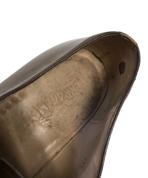 Salvatore Ferragamo（サルヴァトーレ フェラガモ）Salvatore Ferragamo (サルヴァトーレ フェラガモ) レースアップレザーシューズ ブラウン サイズ:9 1/2の古着・服飾アイテム