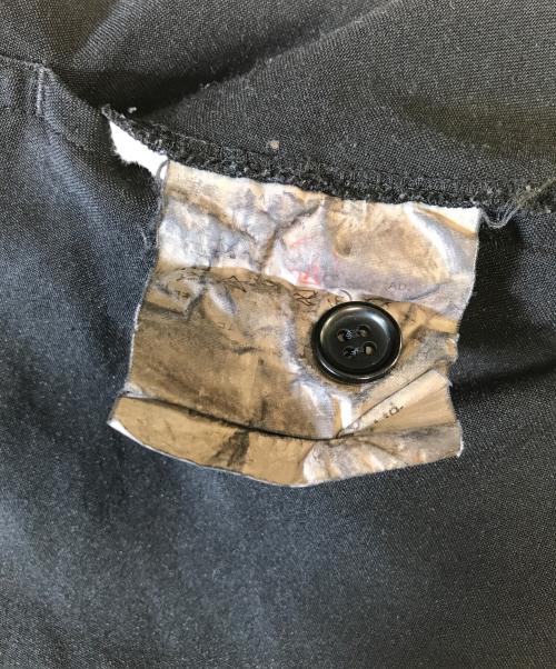 BLACK COMME des GARCONS（ブラックコムデギャルソン）BLACK COMME des GARCONS (ブラックコムデギャルソン) ポリ縮絨ジップデザインスラックス ブラック サイズ:Mの古着・服飾アイテム