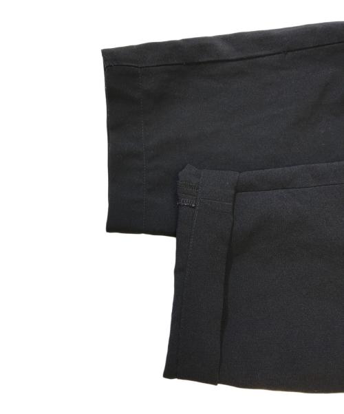 BLACK COMME des GARCONS（ブラックコムデギャルソン）BLACK COMME des GARCONS (ブラックコムデギャルソン) ポリ縮絨ジップデザインスラックス ブラック サイズ:Mの古着・服飾アイテム