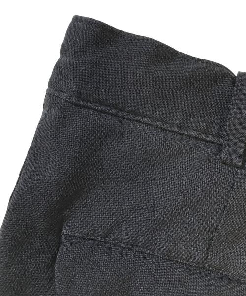 BLACK COMME des GARCONS（ブラックコムデギャルソン）BLACK COMME des GARCONS (ブラックコムデギャルソン) ポリ縮絨ジップデザインスラックス ブラック サイズ:Mの古着・服飾アイテム