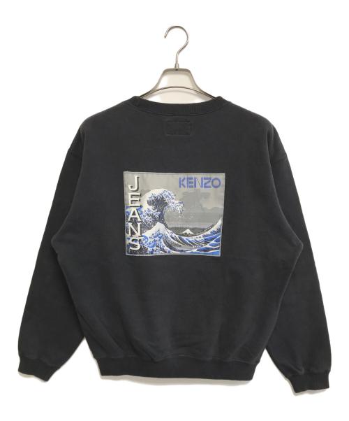 KENZO（ケンゾー）KENZO (ケンゾー) 浮世絵スウェット ブラック サイズ:LARGEの古着・服飾アイテム