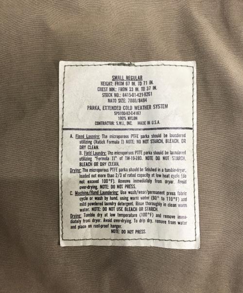 VINTAGE MILITARY（ヴィンテージ ミリタリー）VINTAGE MILITARY (ヴィンテージ ミリタリー) US ARMY ECWCS PARKA GⅡNOS オリーブ サイズ:SMALL REGULARの古着・服飾アイテム