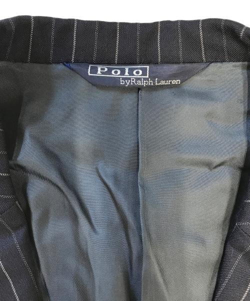 POLO RALPH LAUREN（ポロ・ラルフローレン）POLO RALPH LAUREN (ポロ・ラルフローレン) 3Bストライプテーラードジャケット ネイビー サイズ:表記なしの古着・服飾アイテム
