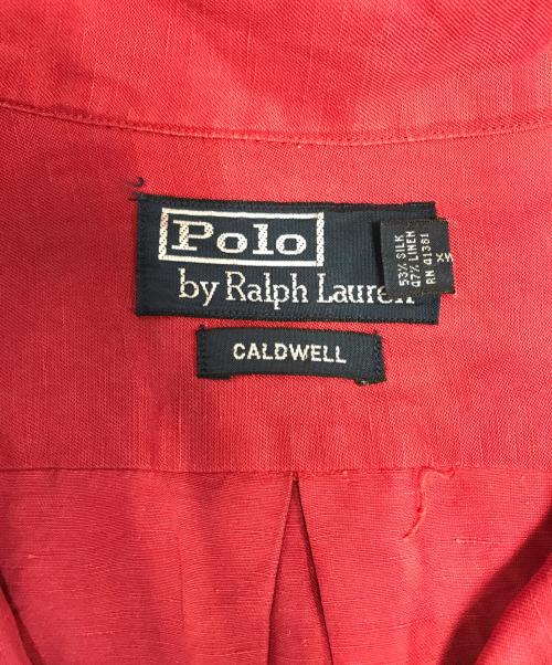 POLO RALPH LAUREN（ポロ・ラルフローレン）POLO RALPH LAUREN (ポロ・ラルフローレン) シルクリネンオープンカラーシャツ レッド サイズ:XLの古着・服飾アイテム