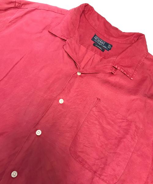 POLO RALPH LAUREN（ポロ・ラルフローレン）POLO RALPH LAUREN (ポロ・ラルフローレン) シルクリネンオープンカラーシャツ レッド サイズ:XLの古着・服飾アイテム