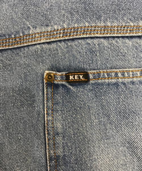 KEY（キー）KEY (キー) ダブルニーデニムパンツ インディゴ サイズ:表記なしの古着・服飾アイテム