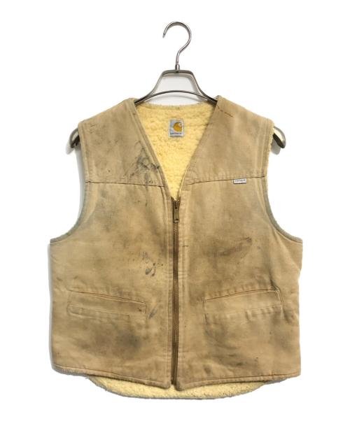 CarHartt（カーハート）CarHartt (カーハート) 裏ボアダックベスト カーキ サイズ:MEDの古着・服飾アイテム
