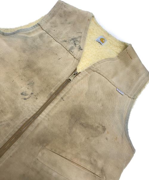 CarHartt（カーハート）CarHartt (カーハート) 裏ボアダックベスト カーキ サイズ:MEDの古着・服飾アイテム
