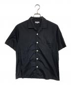 COMME des GARCONS HOMMEコムデギャルソン オム）の古着「00's S/Sオープンカラーシャツ」｜ネイビー
