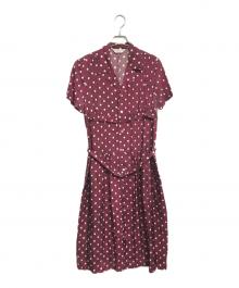 ROBE DE CHAMBRE COMME DES GARCONS（ローブドシャンブル コムデギャルソン）の古着「ドット柄半袖ワンピース」｜レッド