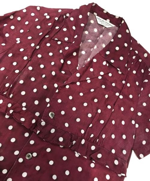 ROBE DE CHAMBRE COMME DES GARCONS（ローブドシャンブル コムデギャルソン）ROBE DE CHAMBRE COMME DES GARCONS (ローブドシャンブル コムデギャルソン) ドット柄半袖ワンピース レッド サイズ:表記なしの古着・服飾アイテム