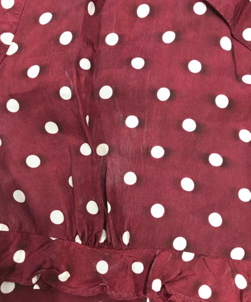 ROBE DE CHAMBRE COMME DES GARCONS（ローブドシャンブル コムデギャルソン）ROBE DE CHAMBRE COMME DES GARCONS (ローブドシャンブル コムデギャルソン) ドット柄半袖ワンピース レッド サイズ:表記なしの古着・服飾アイテム