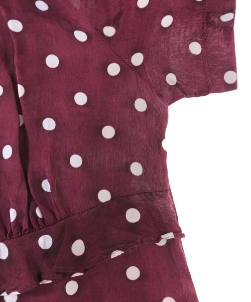 ROBE DE CHAMBRE COMME DES GARCONS（ローブドシャンブル コムデギャルソン）ROBE DE CHAMBRE COMME DES GARCONS (ローブドシャンブル コムデギャルソン) ドット柄半袖ワンピース レッド サイズ:表記なしの古着・服飾アイテム