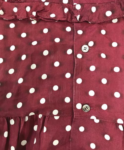 ROBE DE CHAMBRE COMME DES GARCONS（ローブドシャンブル コムデギャルソン）ROBE DE CHAMBRE COMME DES GARCONS (ローブドシャンブル コムデギャルソン) ドット柄半袖ワンピース レッド サイズ:表記なしの古着・服飾アイテム