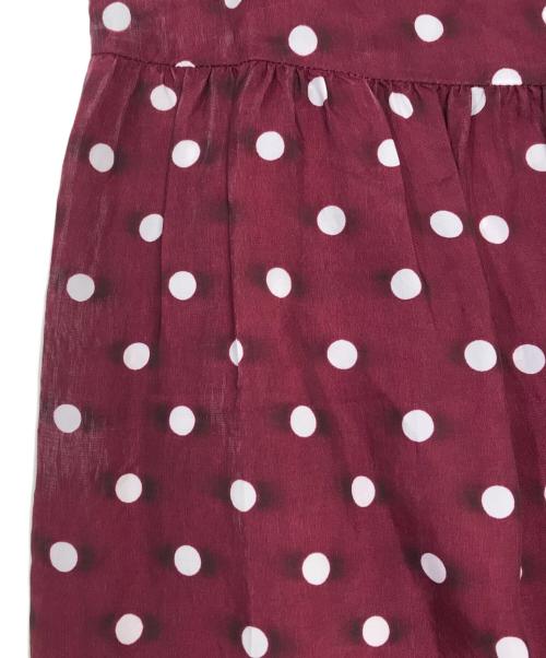 ROBE DE CHAMBRE COMME DES GARCONS（ローブドシャンブル コムデギャルソン）ROBE DE CHAMBRE COMME DES GARCONS (ローブドシャンブル コムデギャルソン) ドット柄半袖ワンピース レッド サイズ:表記なしの古着・服飾アイテム