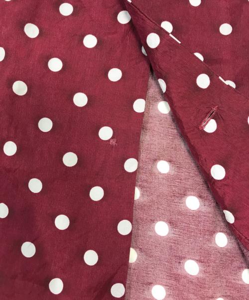 ROBE DE CHAMBRE COMME DES GARCONS（ローブドシャンブル コムデギャルソン）ROBE DE CHAMBRE COMME DES GARCONS (ローブドシャンブル コムデギャルソン) ドット柄半袖ワンピース レッド サイズ:表記なしの古着・服飾アイテム