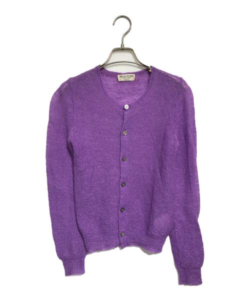ROBE DE CHAMBRE COMME DES GARCONS（ローブドシャンブル コムデギャルソン）ROBE DE CHAMBRE COMME DES GARCONS (ローブドシャンブル コムデギャルソン) モヘア ニットカーディガン パープル サイズ:表記なしの古着・服飾アイテム