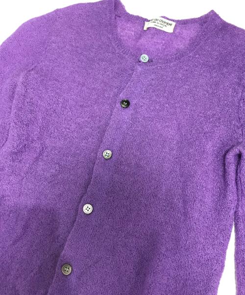 ROBE DE CHAMBRE COMME DES GARCONS（ローブドシャンブル コムデギャルソン）ROBE DE CHAMBRE COMME DES GARCONS (ローブドシャンブル コムデギャルソン) モヘア ニットカーディガン パープル サイズ:表記なしの古着・服飾アイテム