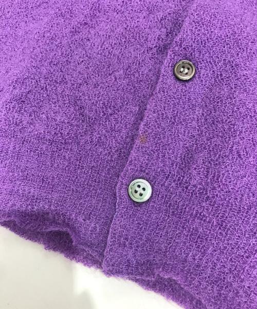 ROBE DE CHAMBRE COMME DES GARCONS（ローブドシャンブル コムデギャルソン）ROBE DE CHAMBRE COMME DES GARCONS (ローブドシャンブル コムデギャルソン) モヘア ニットカーディガン パープル サイズ:表記なしの古着・服飾アイテム