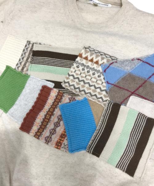 COMME des GARCONS SHIRT（コムデギャルソンシャツ）COMME des GARCONS SHIRT (コムデギャルソンシャツ) パッチワークニット ベージュ サイズ:Mの古着・服飾アイテム