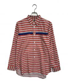 COMME des GARCONS HOMME PLUS（コムデギャルソンオムプリュス）の古着「ボーダーシャツ」｜オレンジ