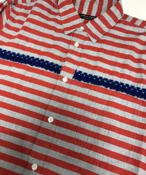 COMME des GARCONS HOMME PLUS（コムデギャルソンオムプリュス）COMME des GARCONS HOMME PLUS (コムデギャルソンオムプリュス) ボーダーシャツ オレンジ サイズ:不明の古着・服飾アイテム
