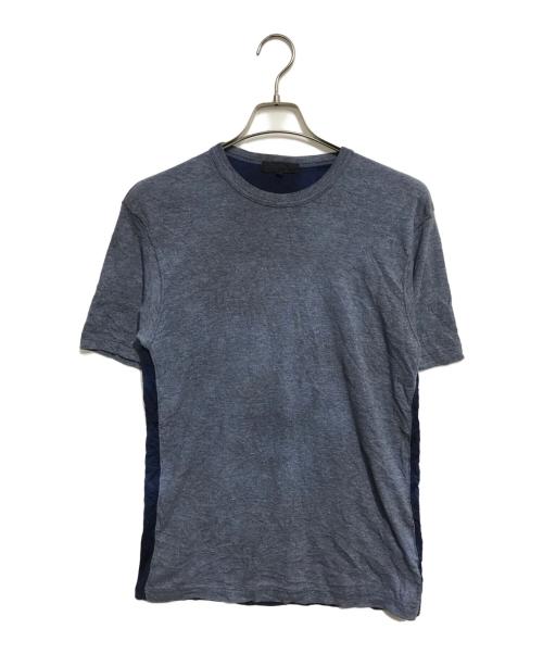 COMME des GARCONS HOMME（コムデギャルソン オム）COMME des GARCONS HOMME (コムデギャルソン オム) バイカラーTシャツ グレー×ネイビー サイズ:Sの古着・服飾アイテム