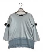 tricot COMME des GARCONSトリココムデギャルソン）の古着「切替装飾カットソー」｜スカイブルー