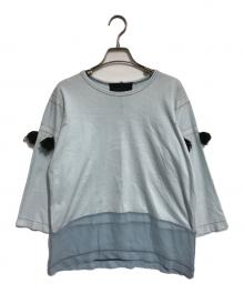 tricot COMME des GARCONS（トリココムデギャルソン）の古着「切替装飾カットソー」｜スカイブルー
