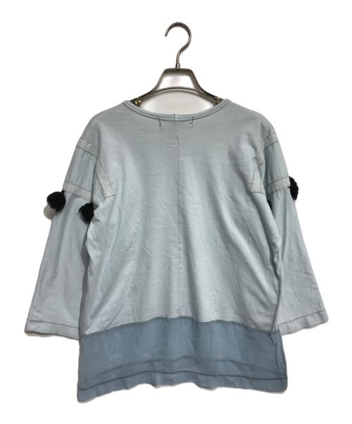tricot COMME des GARCONS（トリココムデギャルソン）tricot COMME des GARCONS (トリココムデギャルソン) 切替装飾カットソー スカイブルー サイズ:Mの古着・服飾アイテム