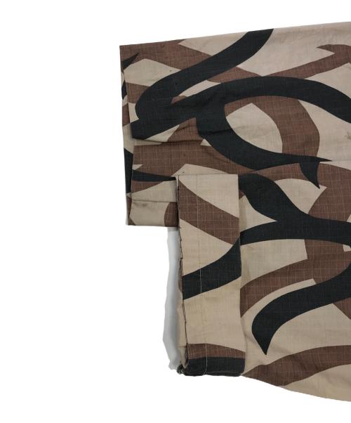 ASAT（アサット）ASAT (アサット) トライバルカモ柄シャツ ブラウン サイズ:Lの古着・服飾アイテム