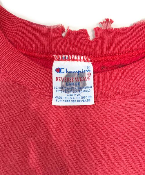 Champion（チャンピオン）Champion (チャンピオン) リバースウィーブスウェット レッド サイズ:LARGEの古着・服飾アイテム