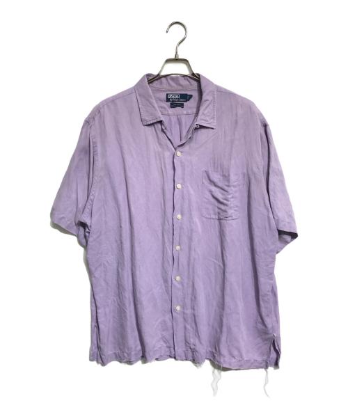 POLO RALPH LAUREN（ポロ・ラルフローレン）POLO RALPH LAUREN (ポロ・ラルフローレン) リネンシルクオープンカラーシャツ パープル サイズ:XLの古着・服飾アイテム