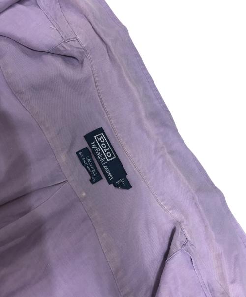 POLO RALPH LAUREN（ポロ・ラルフローレン）POLO RALPH LAUREN (ポロ・ラルフローレン) リネンシルクオープンカラーシャツ パープル サイズ:XLの古着・服飾アイテム