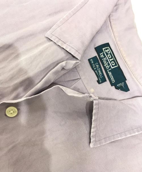 POLO RALPH LAUREN（ポロ・ラルフローレン）POLO RALPH LAUREN (ポロ・ラルフローレン) リネンシルクオープンカラーシャツ パープル サイズ:XLの古着・服飾アイテム