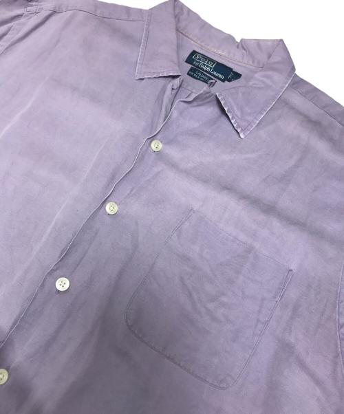 POLO RALPH LAUREN（ポロ・ラルフローレン）POLO RALPH LAUREN (ポロ・ラルフローレン) リネンシルクオープンカラーシャツ パープル サイズ:XLの古着・服飾アイテム