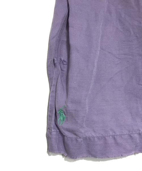 POLO RALPH LAUREN（ポロ・ラルフローレン）POLO RALPH LAUREN (ポロ・ラルフローレン) リネンシルクオープンカラーシャツ パープル サイズ:XLの古着・服飾アイテム