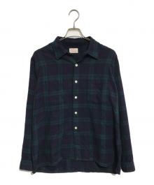Viyella（ヴァイエラ）の古着「オープンカラーシャツ」｜ネイビー