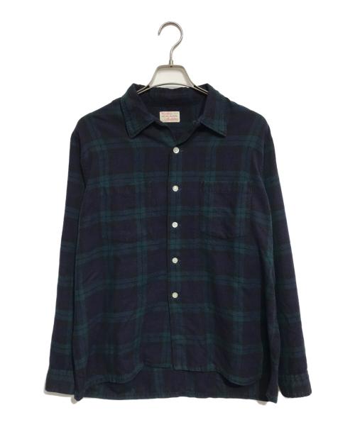 Viyella（ヴァイエラ）Viyella (ヴァイエラ) オープンカラーシャツ ネイビー サイズ:Lの古着・服飾アイテム
