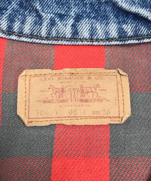 LEVI'S（リーバイス）LEVI'S (リーバイス) 裏地ネルデニムジャケット インディゴ サイズ:36の古着・服飾アイテム