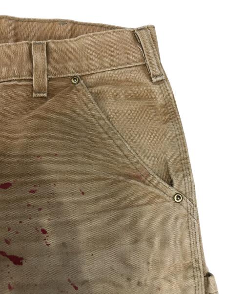 CarHartt（カーハート）CarHartt (カーハート) ダック地ペイントダブルニーペインターパンツ ブラウン サイズ:34の古着・服飾アイテム