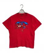 キャラクターTシャツキャラクターTシャツ）の古着「00s SPIDERMAN(スパイダーマン) キャラクターTシャツ」｜レッド