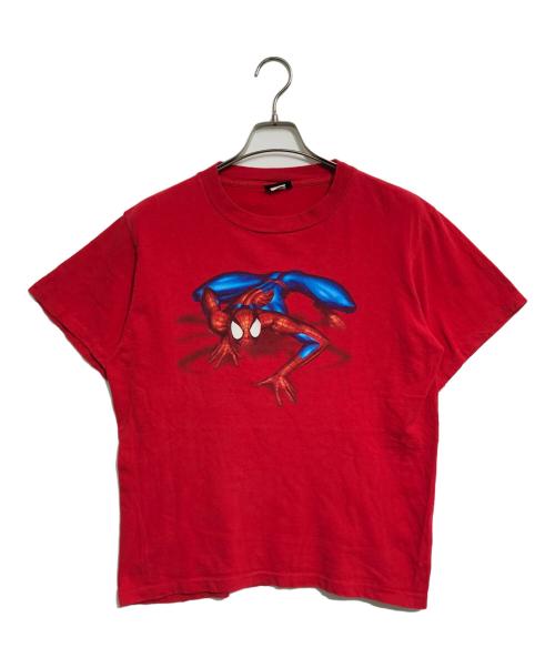 キャラクターTシャツ（キャラクターTシャツ）キャラクターTシャツ (キャラクターTシャツ) 00s SPIDERMAN(スパイダーマン) キャラクターTシャツ レッド サイズ:XLの古着・服飾アイテム