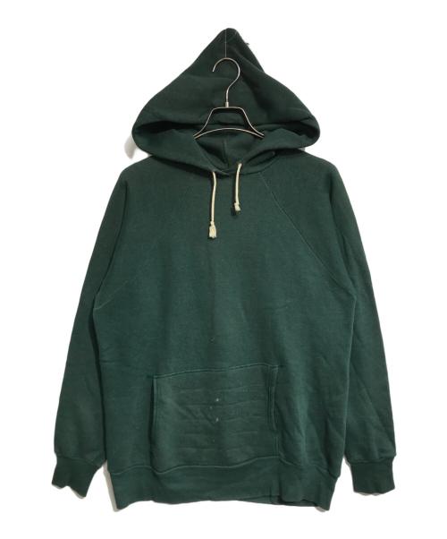 VINTAGE（ヴィンテージ）VINTAGE (ヴィンテージ) ラグランスリーブフーディ グリーン サイズ:XLの古着・服飾アイテム